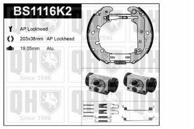 QUINTON HAZELL bs1116k2 -  Комплект тормозов, барабанный тормозной механизм